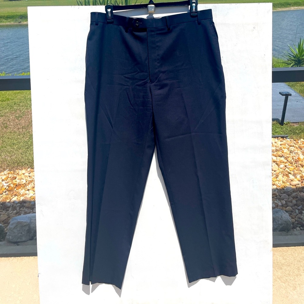 Ralph Lauren Green Label Black Dress Pants 100% Wool 38/32 Luxury
